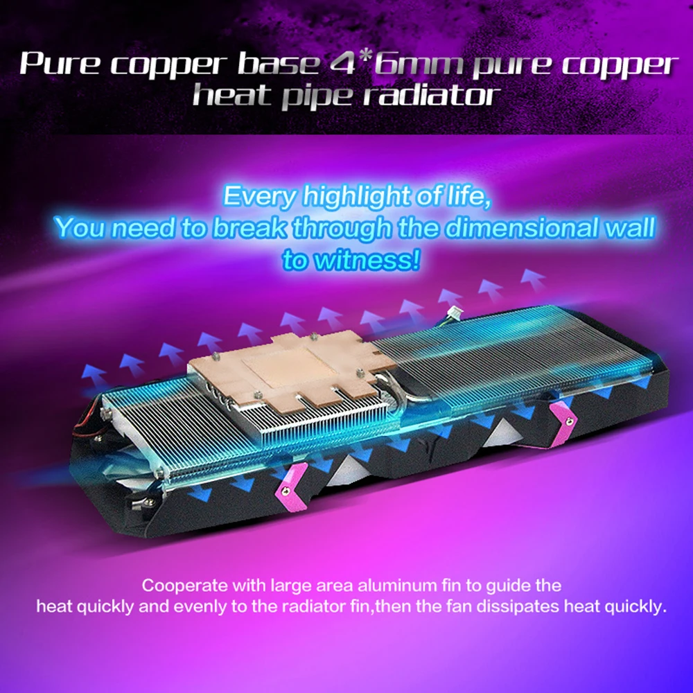 Yeston Radeon RX 590 GPU 8 ГБ GDDR5 256bit игровой настольный компьютер ПК видеокарты Поддержка