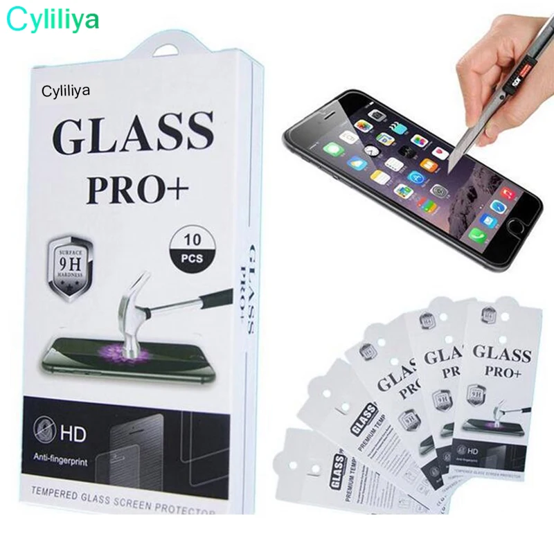

For iPhone X Xr Xs Max 8 7 6S Plus Tempered Glass Screen Protector 9H 2.5D Anti-shatter Film For Samsung J3 J7 Prime 2017 2018