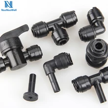 Nuonuowell, conector de tubo de aquário de 1/4 '', cotovelo, tampa de extremidade, adaptador de encaixe, articulações superiores, anti queda