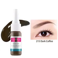 Famisoo 15 мл темно-кофейная Татуировка чернильная постоянный макияж с микроволокном пигмента татуировки тела пигмент живописи тушью для татуировки pigmento