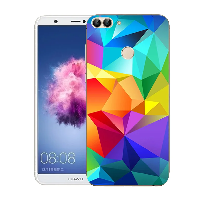 5 65 дюймов для huawei P Smart мягкий прозрачный силиконовый Enjoy 7 S мраморный Печатный