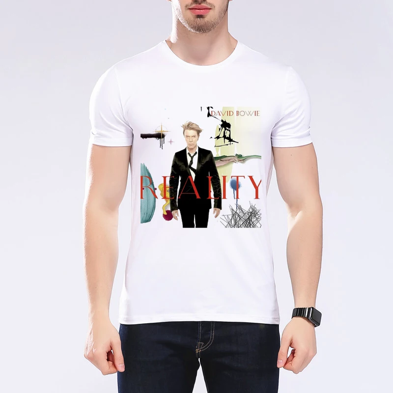 Мужская футболка с коротким рукавом David Bowie Album Reality 2003 Hiphop Harajuku L9J71 лето 2019 | одежда
