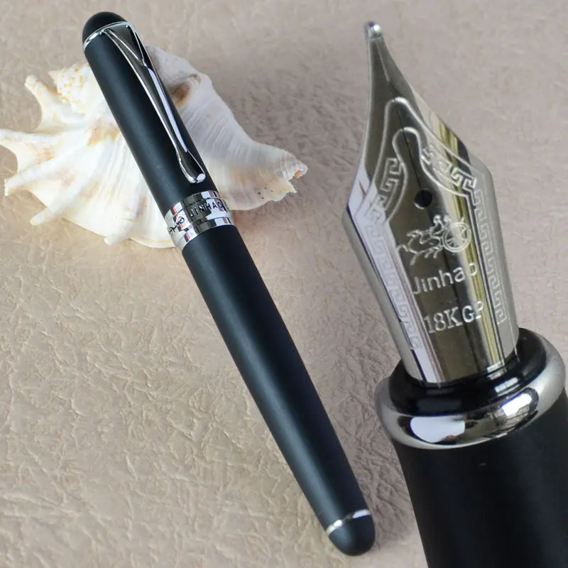 Перьевая ручка JINHAO X750 шероховатая поверхность черный 18KGP 0,7 мм перо с широким основанием офисный бизнес Золотой синий розовый 15 видов цветов выбор JINHAO 750 - Цвет: pen as picture show