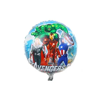 

50 pcs/lot Hulk balloons 18 inch round bubble balloons cartoon balloon wholesale Super Hero Foil Air Balloons For Kids Toys