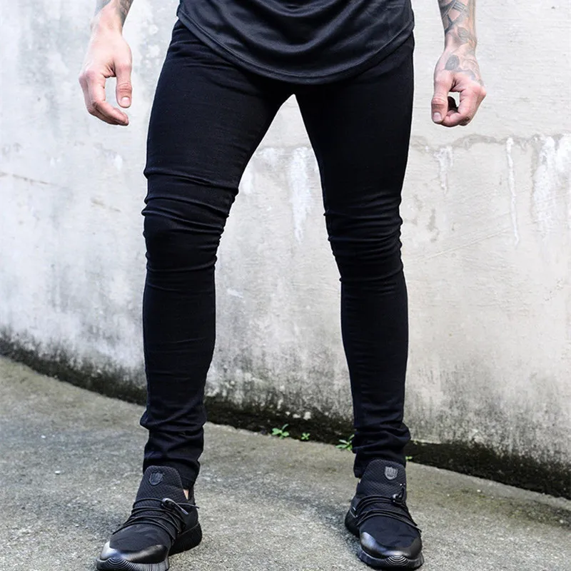 Arrow Car Men Skinny Jeans Summer Casual Fashion Cotton Stretch Thin Solid Color Denim Pencil Pants Man Pants Jeans