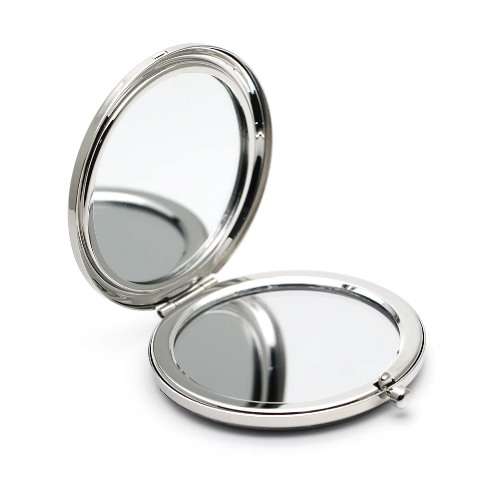 Индивидуальное компактное зеркало Счастливый День матери подарок сувениры серебро выгравированы на зеркало Косметические Сувениры#18305-1