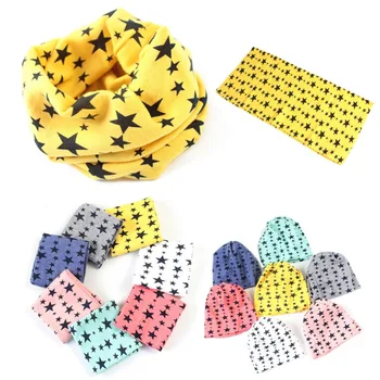 

New Winter Warm Girls Boys Stars Collar Scarf Children O Ring Neck Scarves