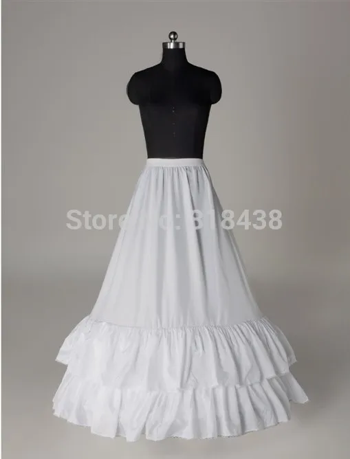 

2019 Newest Fashion White 1 Hoops 2 Layers Fish Wedding Petticoats Underskirt Bridal Gowns X1222