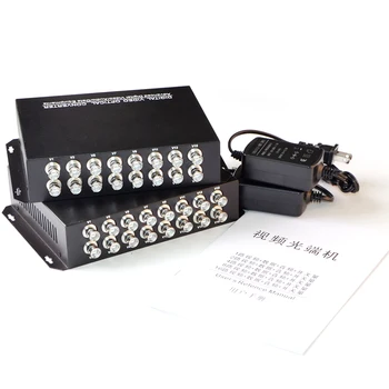 

2 Pieces/lot 1Pair 16 Channel Video Audio Data Fiber Optic Media Converter Transmitter & Receiver FC Port
