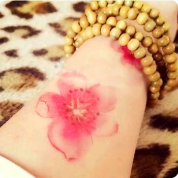 

Hot sales Waterproof Temporary Tattoo sticker body art cool red flower Water Transfer fake tattoo flash tattoo makeup for girls