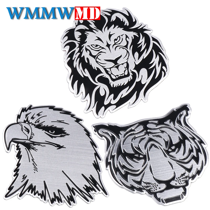 

Car Decoration Animal Stickers Logo Metal 3D Lion/Eagle/Tiger Aluminium Emblem Badge Decal Auto Auto Styling Car Accessories