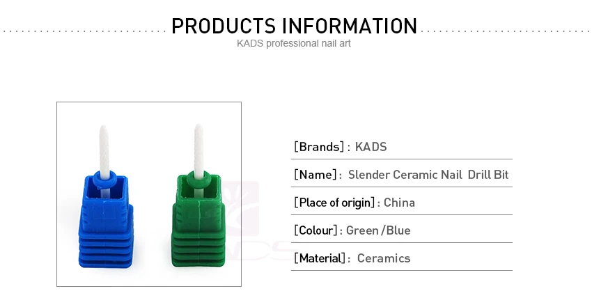 KADS Стройные Керамическая Сверла Ногтя Шлифовальные Каменная Голова для Мертвой Кожи Лак Для Ногтей Маникюр Педикюр Инструмент Фреза