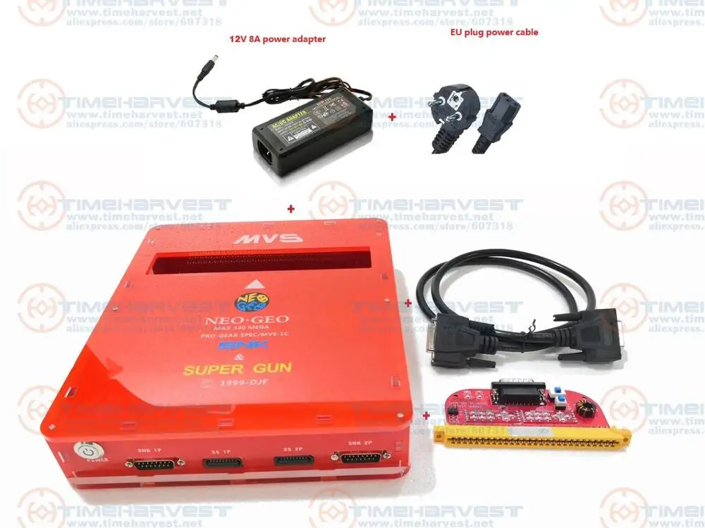 Новая версия 2 в 1 CBOX MVS SNK NEOGEO CMVS+ JAMMA SUPER GUN 2 функция для игры Картридж с джойстиком SNK или джойстиком SS - Цвет: Красный