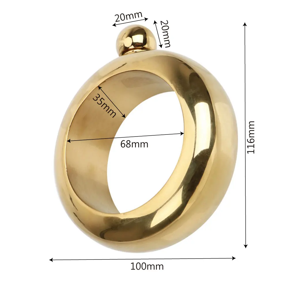Браслет элегантный винный флакон круглый шикарный хип браслет-фляга набедренная фляга для жидкости аксессуары для фляжка спирта 3,5 унций