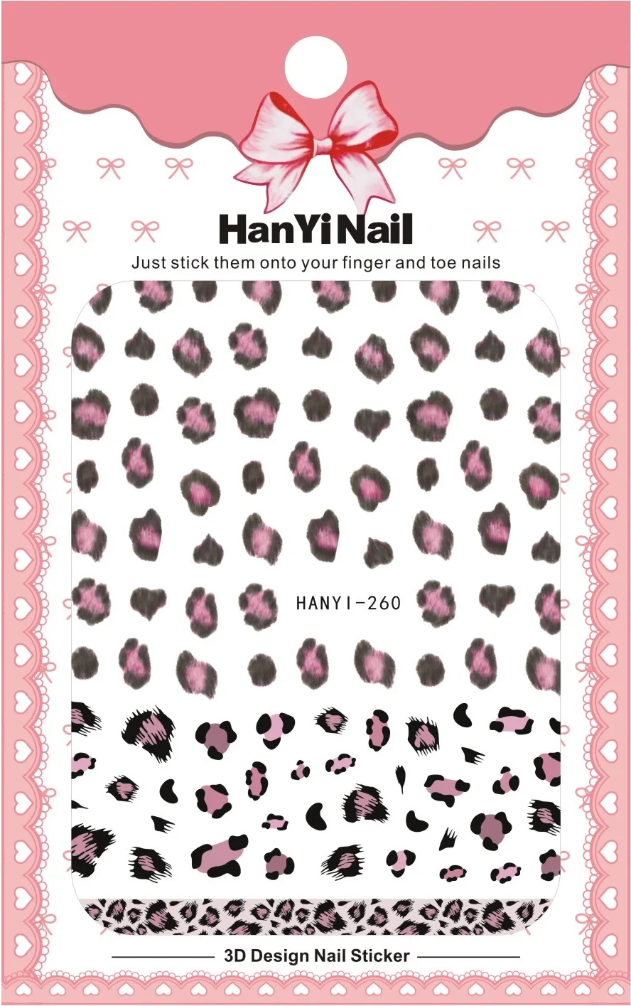 HY242-272, Новое поступление, самоклеющиеся наклейки для ногтей, наклейки для ногтей, зимние рождественские наклейки с тигром и животными, наклейки для маникюра - Цвет: HANYI-260