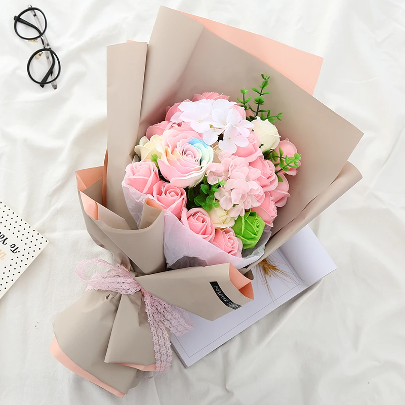 Romantic Soap Flower Bouquet Gift for Girlfriend's Birthday, Teacher's Day, or as a Creative Gratitude Gesture image 4