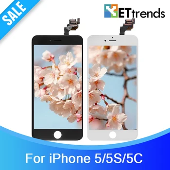 

50PCS/LOT Quality AAA LCD for iPhone 5 5S 5C LCD Screen Touch Digitizer Cold Press Frame Assembly free Shipping by DHL
