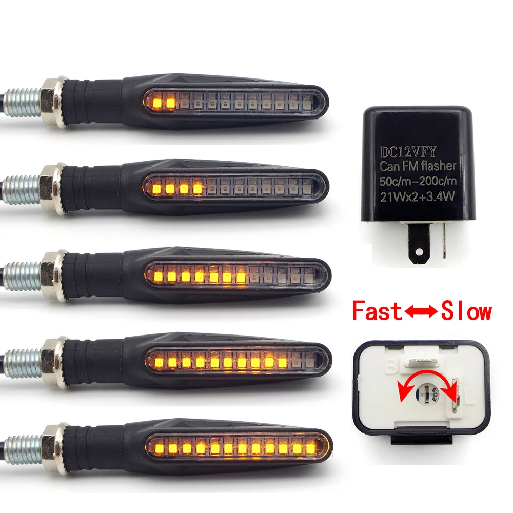 

Flasher speed LED motorcycle water flow turn signal For ducati monster bajaj ns 200 pulsar ducati ktm exc diavel yamaha fz1