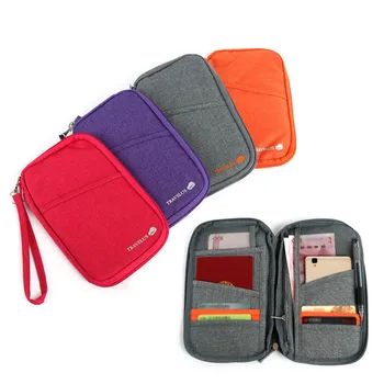 

High Quality Travel Passport Cover Wallet Credit Card Bag Nylon Zipped ID Holder Storage Purse Organizer Clutch Money Bags AB@W3