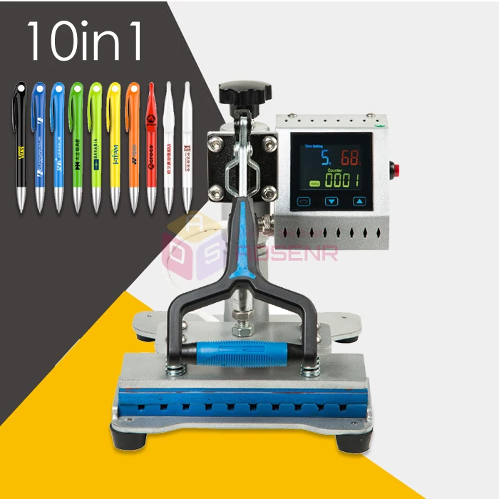 

10 in 1 Pen Press Machine Pen Printing Machine Heat Press Machine for Ballpoint Pen DIY Transfer Printing 10pcs One Time