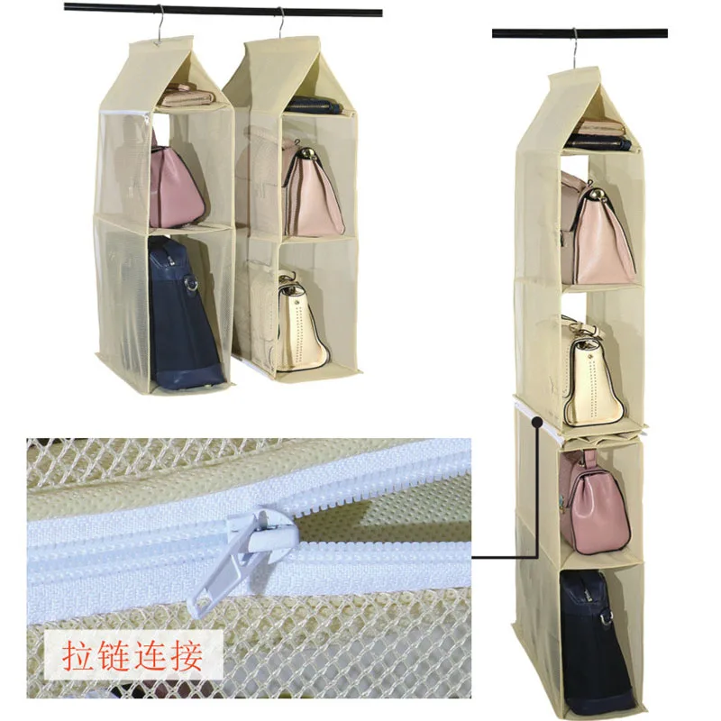 Cena 4 kieszenie składana wisząca torebka Organizer do szafy szafa włóknina worek do przechowywania wyczyść różne torba na buty z wieszakiem etui