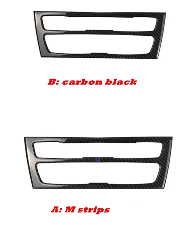 Для BMW F20 F21 углеродное волокно Автомобильный интерьер кондиционер CD панель управления Крышка отделка автомобиля Стайлинг наклейки 1 серия Аксессуары