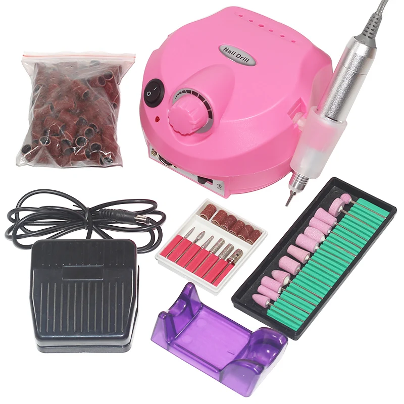 

30000RPM Nail Master Electric Nail Drill Machine Manicure Machine Nail Drill Bit Set Case Anti-scald Handle Nail Tools