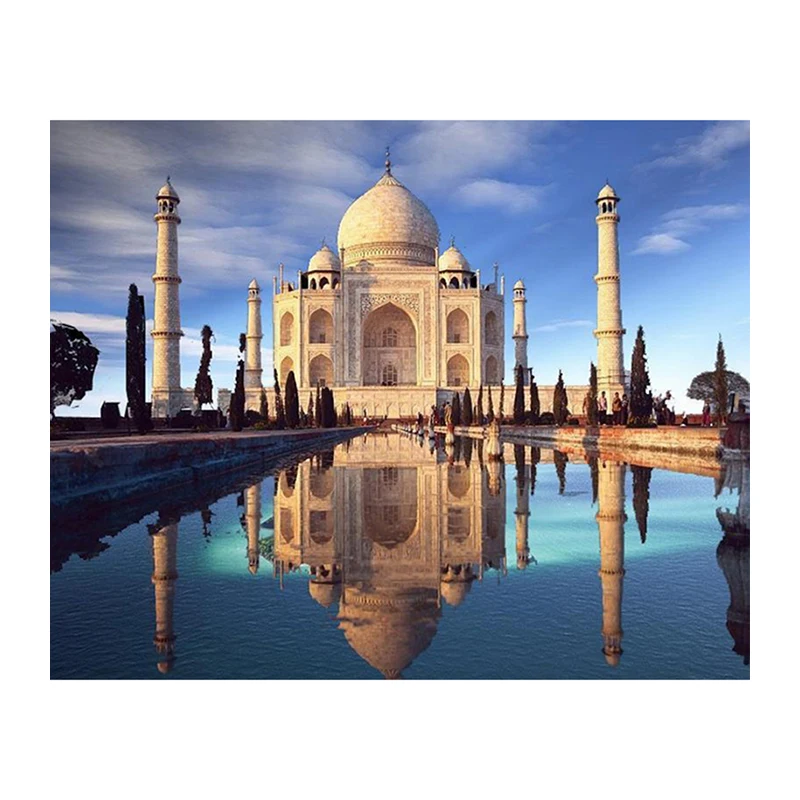 Diamond Mosaic Embroidery Mosque Picture of Rhinestones Handmade Craft DIY 5D Diamond Painting Religion Series