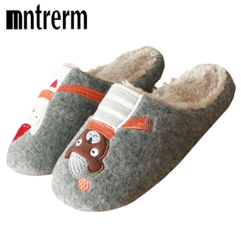 Теплые домашние тапочки Mntrerm женские зимние для спальни Нескользящие большие