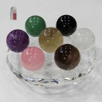 

Seven colorful array of natural crystal ornaments