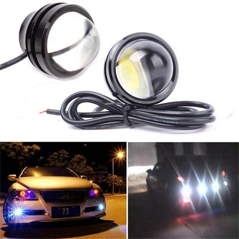 2piece/lot 15W 12V Super Bright W LED Light Eagle Eye Daytime Running