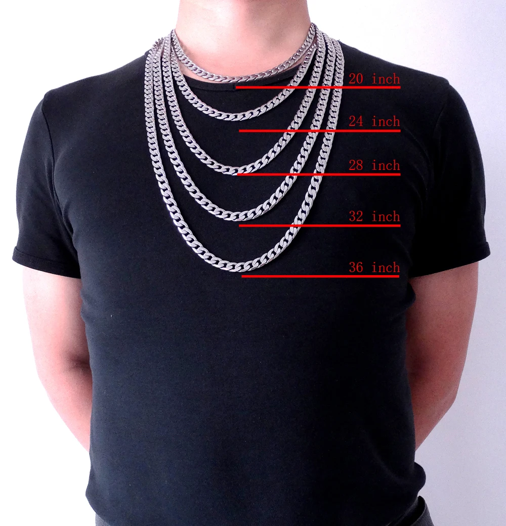 Necklace Size Chart Mens