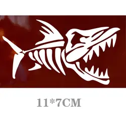 11*7 см Наклейки для автомобиля Универсальная автомобильная Грузовик окна Средства ухода за кожей с рисунком рыбьей кости наклейка Стикеры