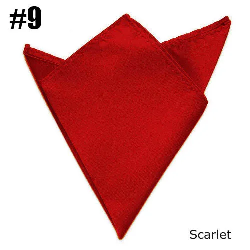 Fashion decorated solid handkerchief satin pocket squarein Men's Ties