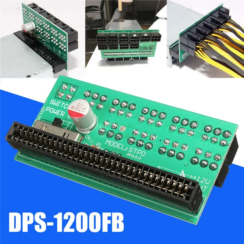 DPS 1200FB / QB 6 Pin A Блок питания Breakout плата адаптер для добычи эфириума|Компьютерные