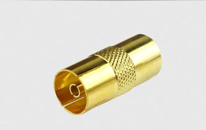 5 x GOLD RF Coaxial Coupler TV Aerial Cable Joiner Adaptor FM PAL Female Socket to connector | Электроника