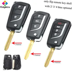 KEYECU Замена изменения удаленное Ключа автомобиля Shell Корпус с 2/3/4 кнопки-брелок для Toyoto эхо Yaria RAV4 Prius C/V