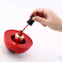 1Pc Red Plastic Nail Polish Holder Anti-down Bottle Holder Nail Art Manicure Tool