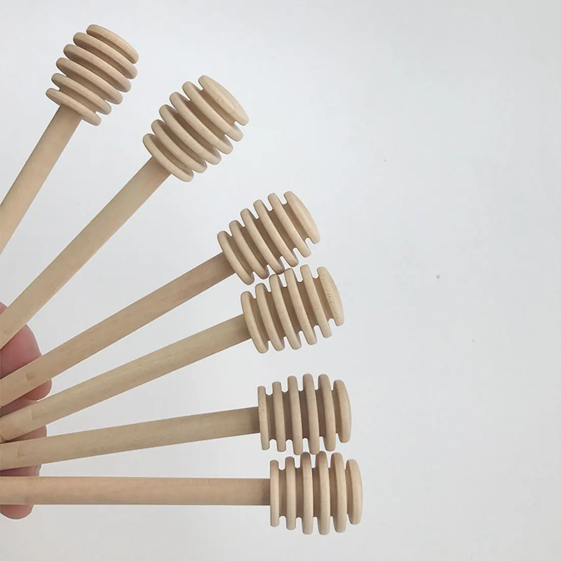 

Hot Mini Wooden Honey Wood Honey Spoon Stir Bar for Honey Jar Supplies Long Handle Mixing Stick Dipper Dessert Tools
