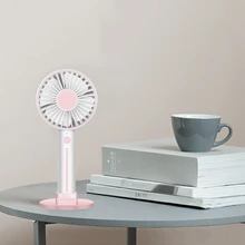 Usb Ручной мини-вентилятор бесшумный перезаряжаемый Настольный портативный 3 режима ветра с зеркалом для макияжа белый вентилятор
