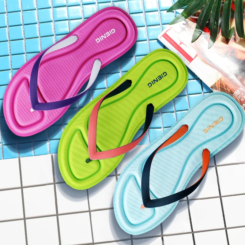 

Gienig 2018 Slippers summer fashion soft - bottom flip flops women