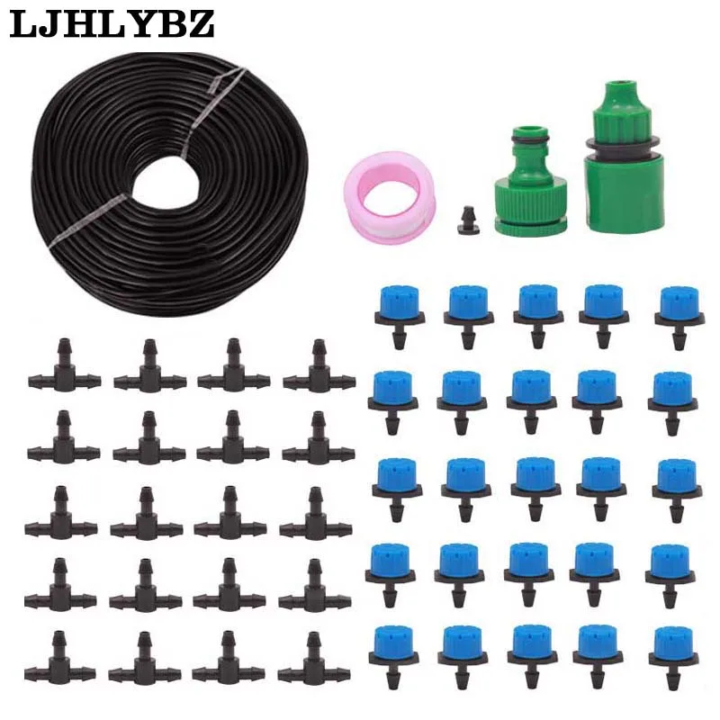 30M DIY Automatic Watering Micro Drip Irrigation System Garden Self Watering Kits with Adjustable Dripper Villa Watering 30M DIY Automatic Watering Micro Drip Irrigation System Garden Self Watering Kits with Adjustable Dripper Villa Watering
