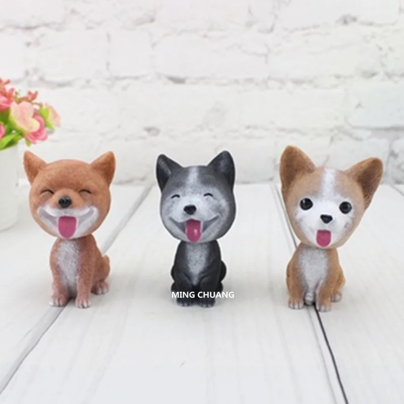 Cute-Puppy-Statue-Simulation-Animal-Poodle-French-Bulldog-Pomeranian-Shiba-Inu-welsh-corgi-pembroke-Shake-the