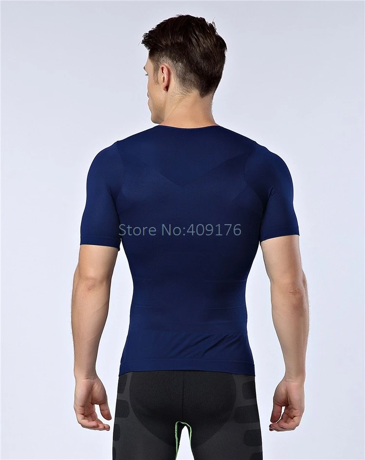 Для мужчин рубашка Body Shaper утягивающая, компрессионная живота Топы пластика Корректор осанки PRAYGER гинекомастия человек Управление грудной клетки