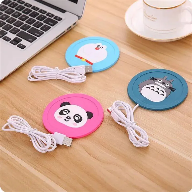 Cute Cartoon 5V USB Warmer Silicone Heat Heater for Milk Tea Coffee Mug Hot Drinks Beverage Cup Mat Kitchen Tools Heater New