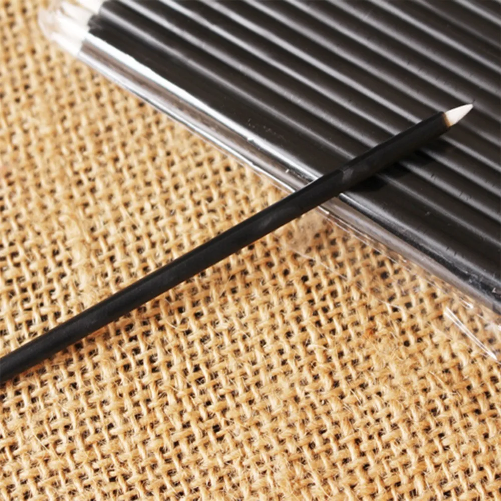 50Pcsset Travel Kit Cosmetic Makeup Tool Disposable Eyeliner Liquid Wand Applicator Brush Wand Applicator Black Tools (2)