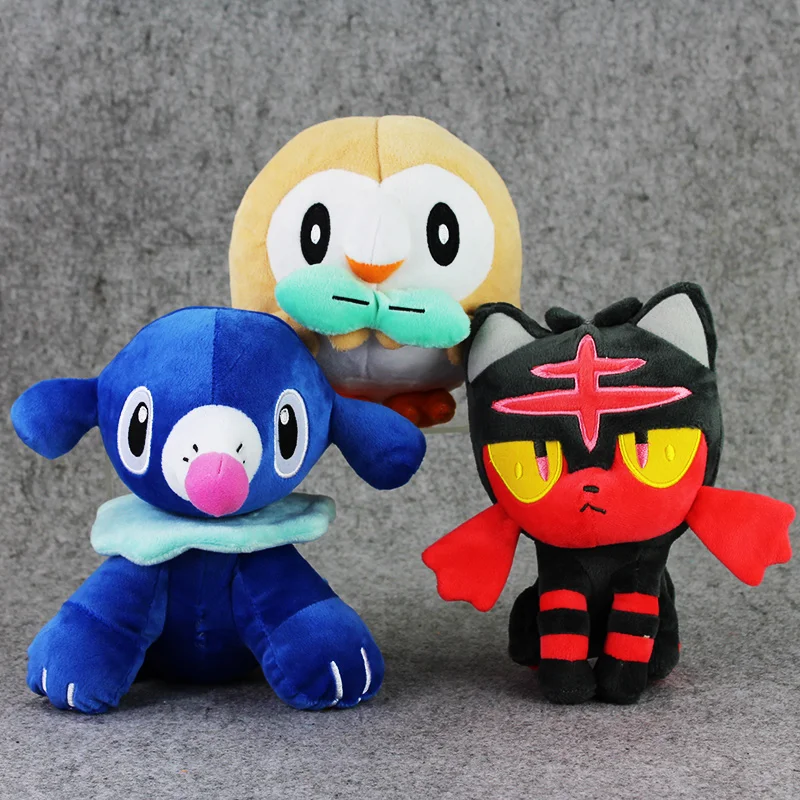 PELUCHE POKEMON GO SOLE E LUNA 23 CM SUN /& MOON AND PLUSH ROWLET POPPLIO LITTEN