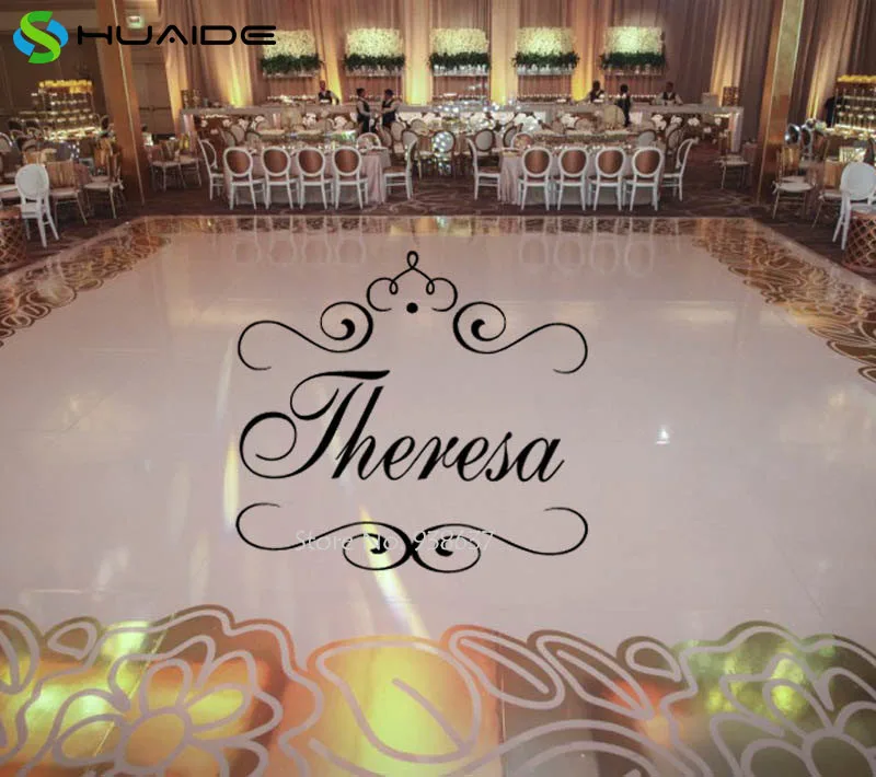 Girl's Dance Floor Decal Personalized PRINCESS CROWN Custom Name