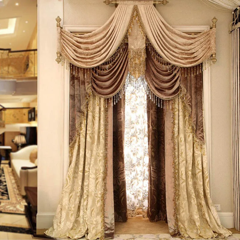 Most Gold punch ring rod stick pole classical curtain decorations