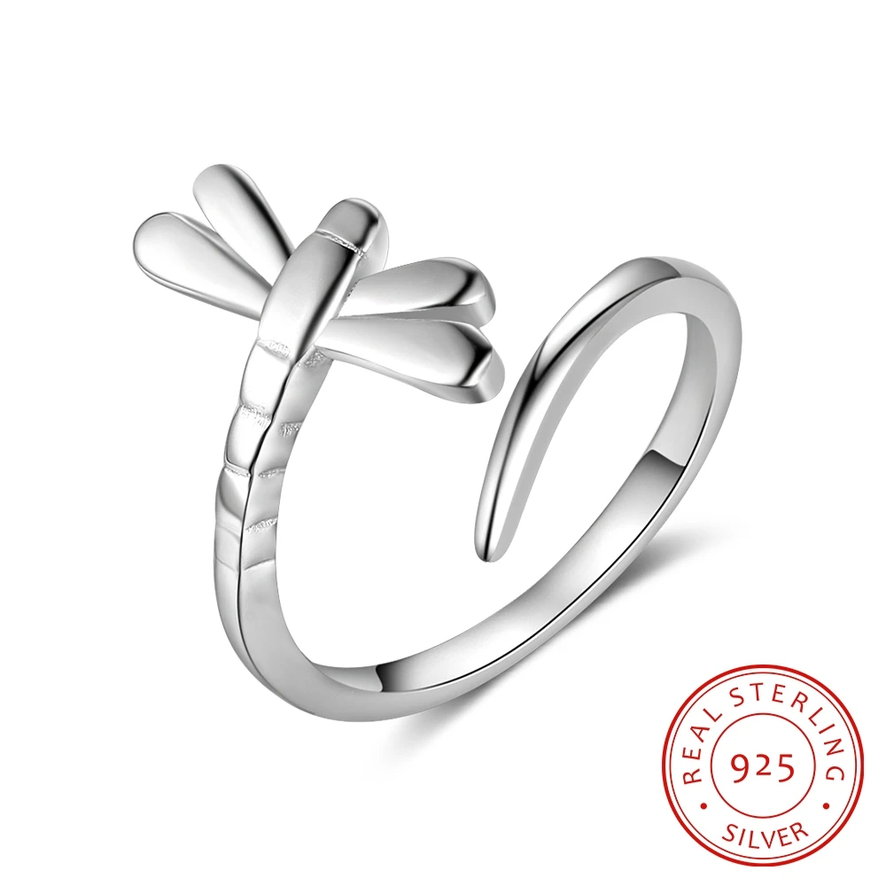 

Dragonfly Animal 925 Sterling Silver Rings For Women Fashion Adjustable Jewelry Accessories Gift for Girls (RI103748)